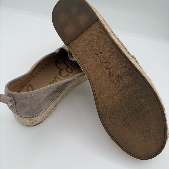 Sam Edelman platform flats suede upper size 9 mouse gray color - Picture 6 of 7